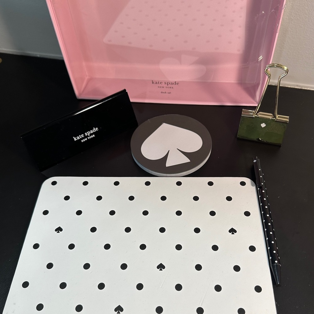 Kate Spade Office Desk Accessories Set Black and White NWOT
